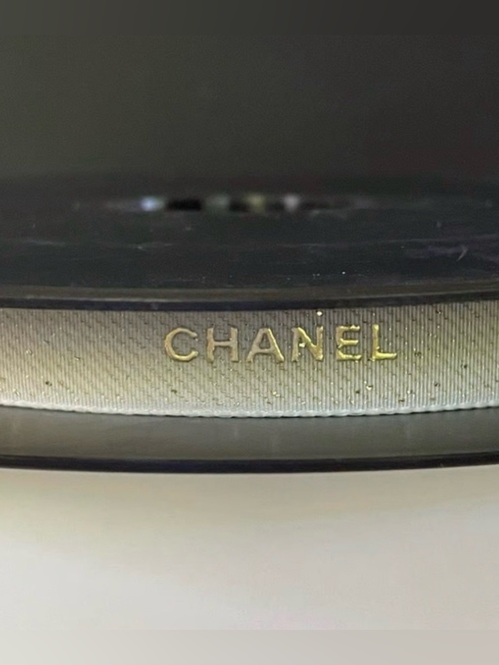 CHANEL Metallic Gold Logo Ribbon Full Roll Rare Holiday Gift Wrap 25m